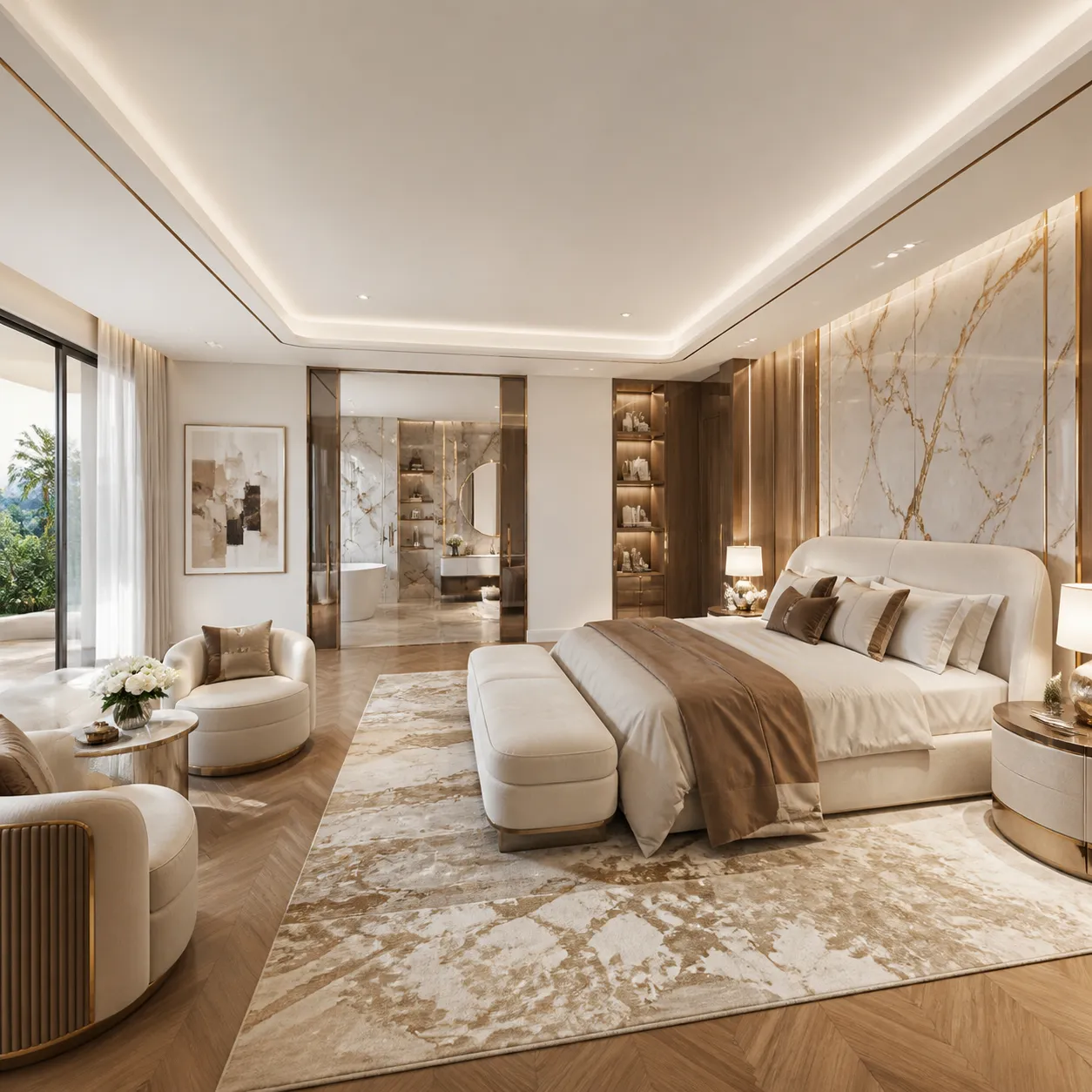 High end villa master room