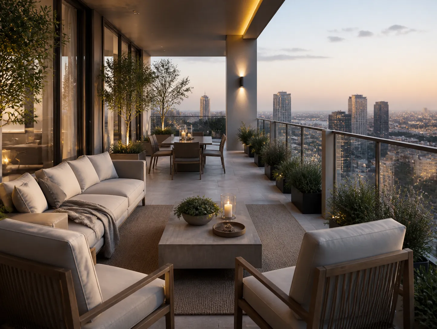 Luxury condo apartment outdoor furniture