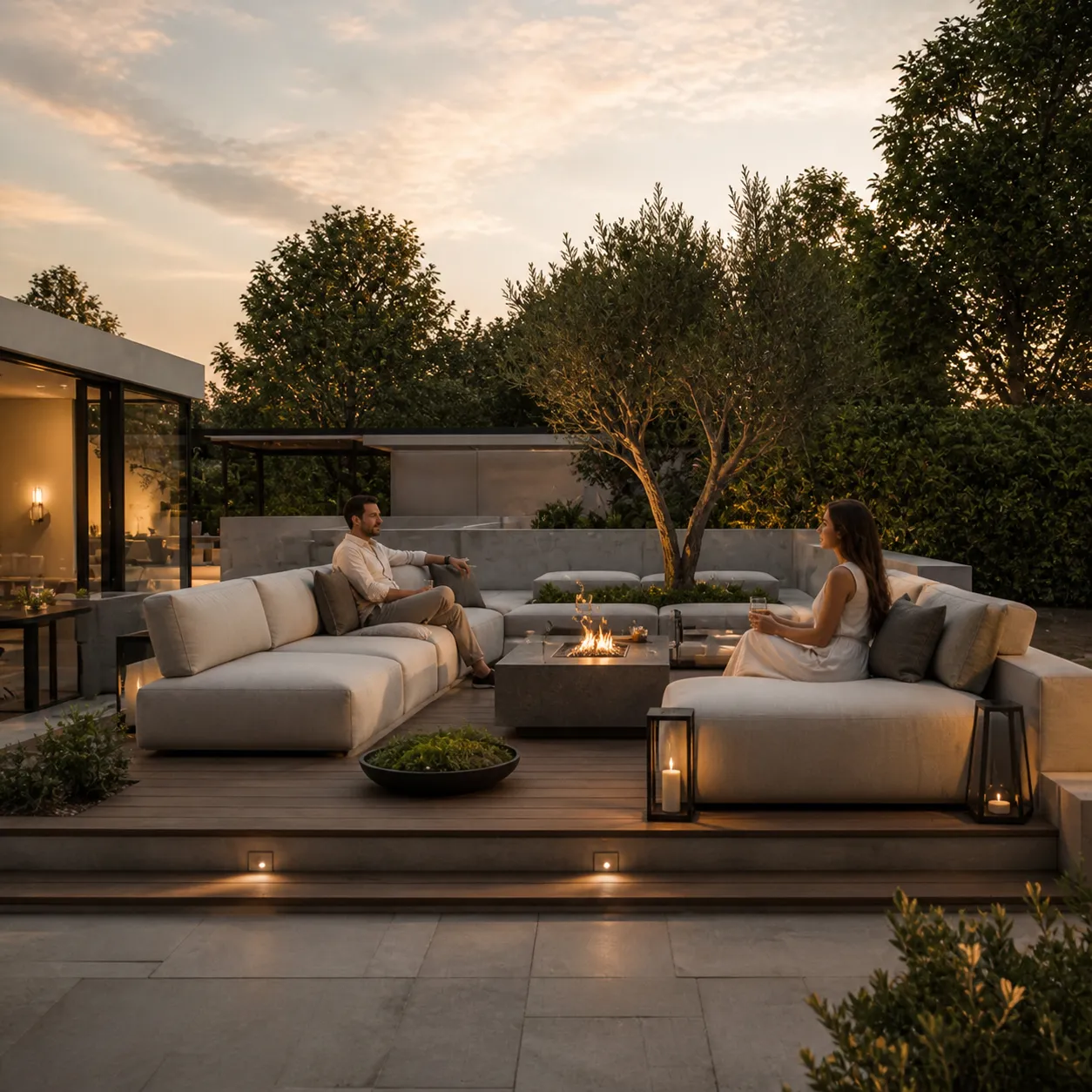 Outdoor lounge area